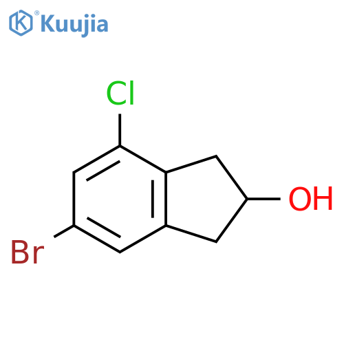 6-bromo-4-chloro-2,3-dihydro-1H-inden-2-ol structure