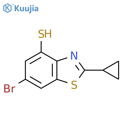 6-Bromo-2-cyclopropyl-1,3-benzothiazole-4-thiol structure