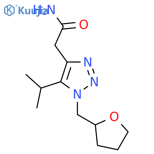 2-1-(oxolan-2-ylmethyl)-5-(propan-2-yl)-1H-1,2,3-triazol-4-ylacetamide structure