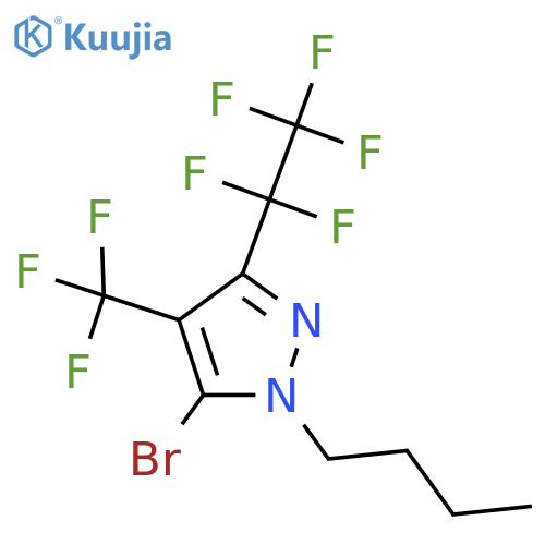 5-bromo-1-butyl-3-(1,1,2,2,2-pentafluoroethyl)-4-(trifluoromethyl)-1H-pyrazole structure