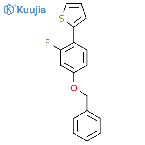 2-4-(benzyloxy)-2-fluorophenylthiophene structure
