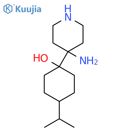 1-(4-Aminopiperidin-4-yl)-4-(propan-2-yl)cyclohexan-1-ol structure