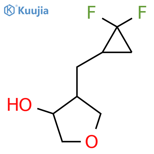 4-(2,2-difluorocyclopropyl)methyloxolan-3-ol structure