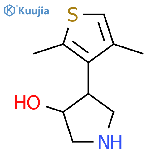 4-(2,4-dimethylthiophen-3-yl)pyrrolidin-3-ol structure