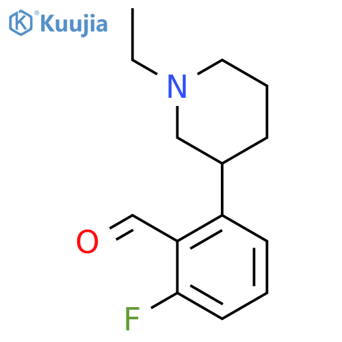 2-(1-ethylpiperidin-3-yl)-6-fluorobenzaldehyde structure
