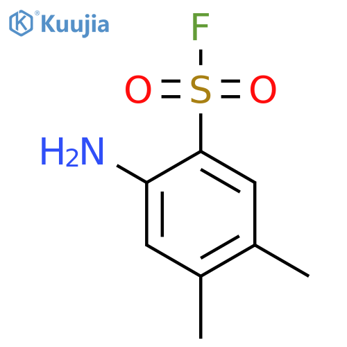 2-amino-4,5-dimethylbenzene-1-sulfonyl fluoride structure