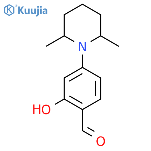 4-(2,6-dimethylpiperidin-1-yl)-2-hydroxybenzaldehyde structure