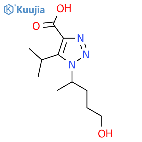 1-(5-hydroxypentan-2-yl)-5-(propan-2-yl)-1H-1,2,3-triazole-4-carboxylic acid structure
