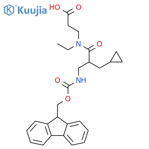 3-2-(cyclopropylmethyl)-N-ethyl-3-({(9H-fluoren-9-yl)methoxycarbonyl}amino)propanamidopropanoic acid structure