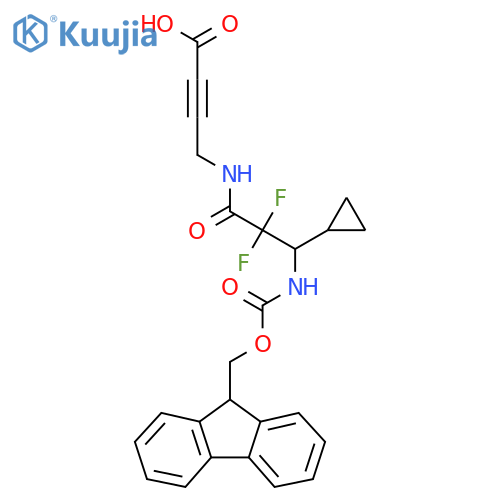4-3-cyclopropyl-3-({(9H-fluoren-9-yl)methoxycarbonyl}amino)-2,2-difluoropropanamidobut-2-ynoic acid structure