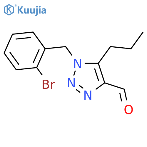 1-(2-bromophenyl)methyl-5-propyl-1H-1,2,3-triazole-4-carbaldehyde structure