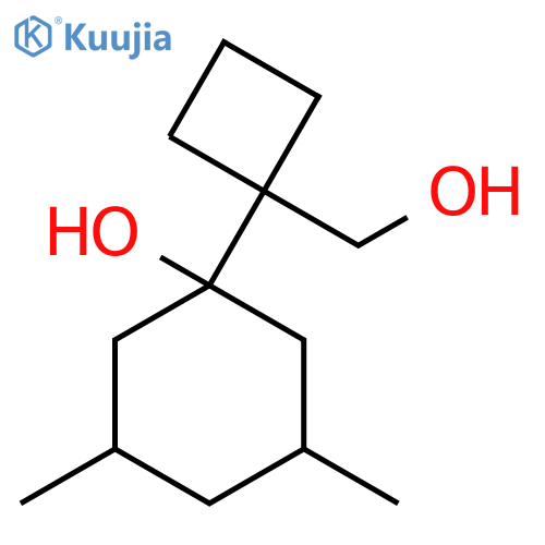 1-1-(hydroxymethyl)cyclobutyl-3,5-dimethylcyclohexan-1-ol structure