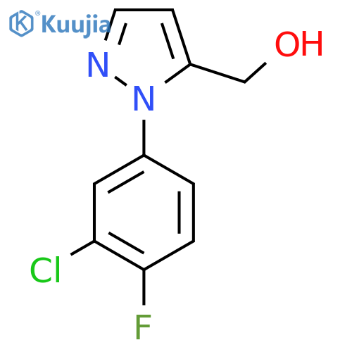 1-(3-chloro-4-fluorophenyl)-1H-pyrazol-5-ylmethanol structure