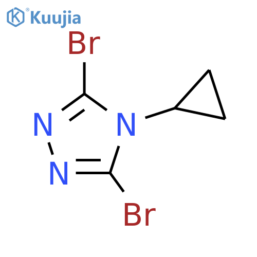 3,5-dibromo-4-cyclopropyl-4H-1,2,4-triazole structure