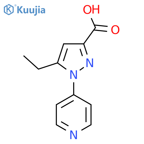 5-ethyl-1-(pyridin-4-yl)-1H-pyrazole-3-carboxylic acid structure