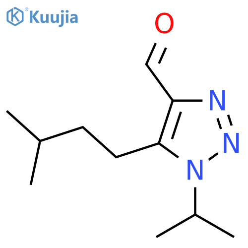 5-(3-methylbutyl)-1-(propan-2-yl)-1H-1,2,3-triazole-4-carbaldehyde structure