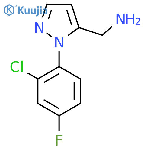 1-(2-chloro-4-fluorophenyl)-1H-pyrazol-5-ylmethanamine structure