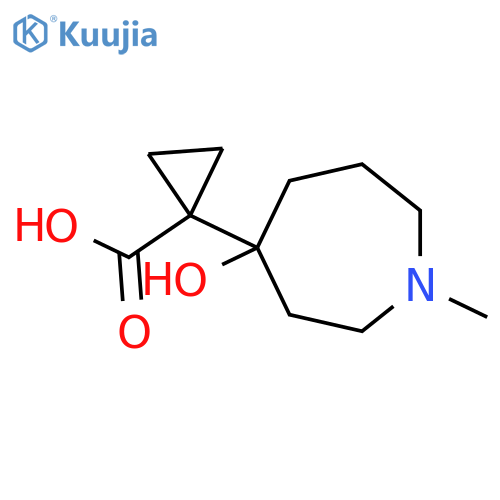 1-(4-Hydroxy-1-methylazepan-4-yl)cyclopropane-1-carboxylic acid structure