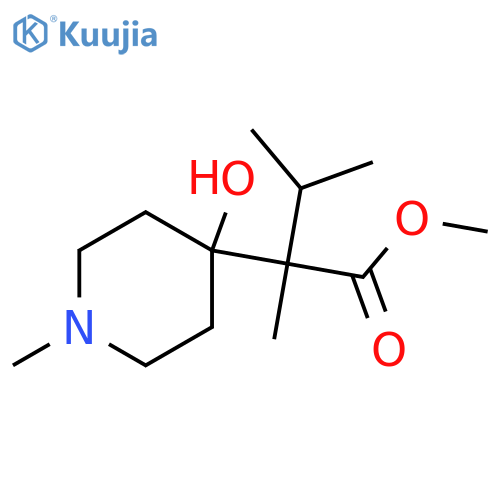 methyl 2-(4-hydroxy-1-methylpiperidin-4-yl)-2,3-dimethylbutanoate structure