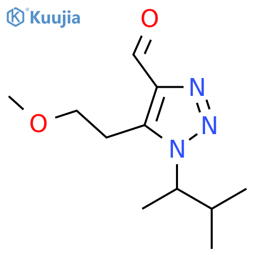5-(2-methoxyethyl)-1-(3-methylbutan-2-yl)-1H-1,2,3-triazole-4-carbaldehyde structure