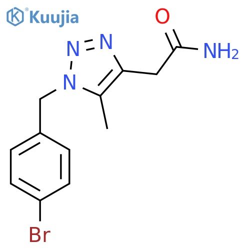2-{1-(4-bromophenyl)methyl-5-methyl-1H-1,2,3-triazol-4-yl}acetamide structure