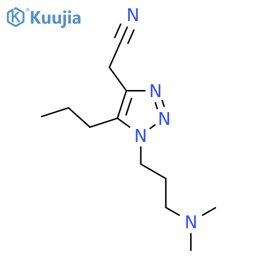 2-{1-3-(dimethylamino)propyl-5-propyl-1H-1,2,3-triazol-4-yl}acetonitrile structure