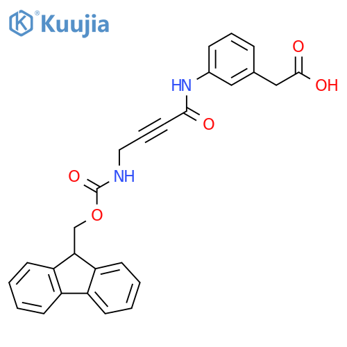 2-{3-4-({(9H-fluoren-9-yl)methoxycarbonyl}amino)but-2-ynamidophenyl}acetic acid structure