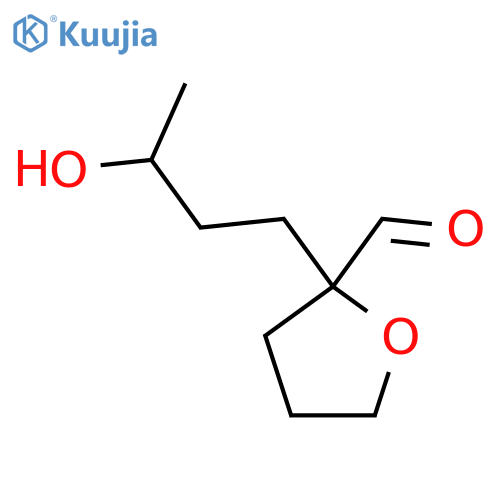 2-(3-hydroxybutyl)oxolane-2-carbaldehyde structure