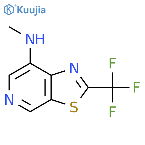 N-methyl-2-(trifluoromethyl)-1,3thiazolo5,4-cpyridin-7-amine structure