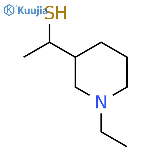1-(1-ethylpiperidin-3-yl)ethane-1-thiol structure