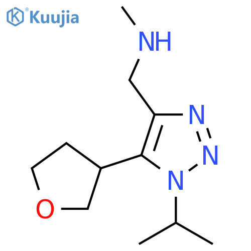 methyl({5-(oxolan-3-yl)-1-(propan-2-yl)-1H-1,2,3-triazol-4-ylmethyl})amine structure