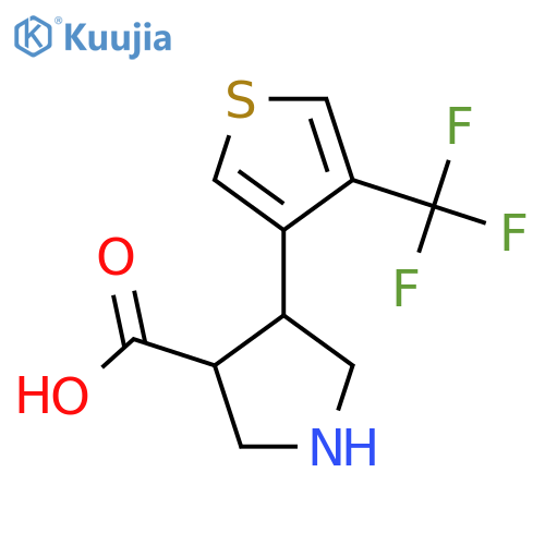 4-4-(trifluoromethyl)thiophen-3-ylpyrrolidine-3-carboxylic acid structure