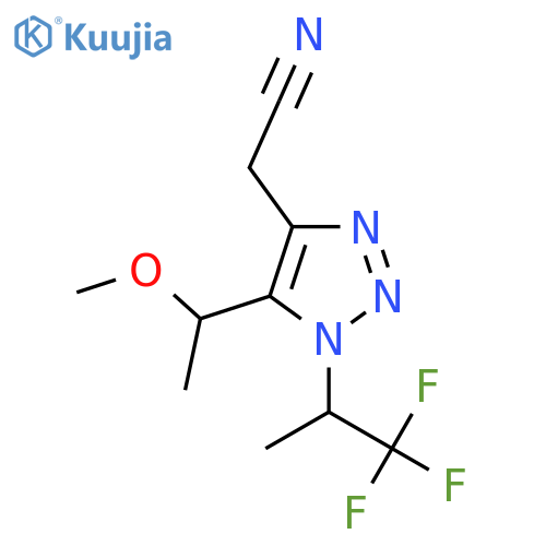 2-5-(1-methoxyethyl)-1-(1,1,1-trifluoropropan-2-yl)-1H-1,2,3-triazol-4-ylacetonitrile structure