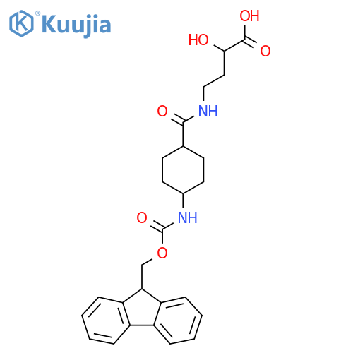 4-{4-({(9H-fluoren-9-yl)methoxycarbonyl}amino)cyclohexylformamido}-2-hydroxybutanoic acid structure