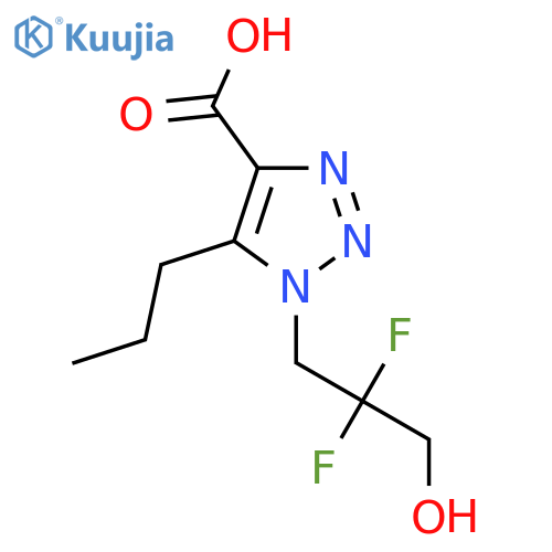 1-(2,2-difluoro-3-hydroxypropyl)-5-propyl-1H-1,2,3-triazole-4-carboxylic acid structure