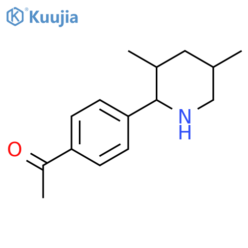 1-4-(3,5-dimethylpiperidin-2-yl)phenylethan-1-one structure