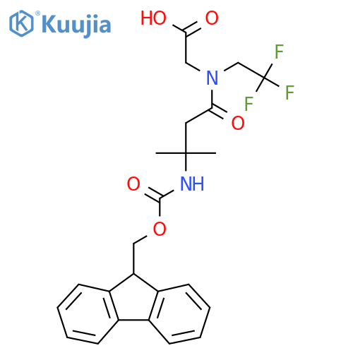 2-3-({(9H-fluoren-9-yl)methoxycarbonyl}amino)-3-methyl-N-(2,2,2-trifluoroethyl)butanamidoacetic acid structure