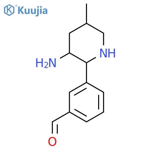 3-(3-amino-5-methylpiperidin-2-yl)benzaldehyde structure