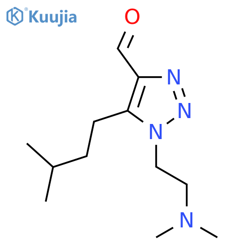 1-2-(dimethylamino)ethyl-5-(3-methylbutyl)-1H-1,2,3-triazole-4-carbaldehyde structure