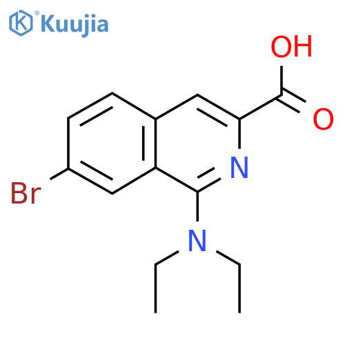 7-bromo-1-(diethylamino)isoquinoline-3-carboxylic acid structure