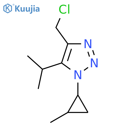 4-(chloromethyl)-1-(2-methylcyclopropyl)-5-(propan-2-yl)-1H-1,2,3-triazole structure