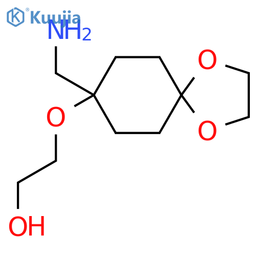 2-{8-(aminomethyl)-1,4-dioxaspiro4.5decan-8-yloxy}ethan-1-ol structure