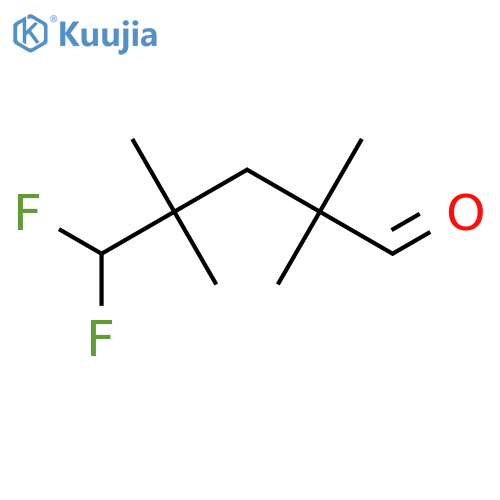 5,5-difluoro-2,2,4,4-tetramethylpentanal structure