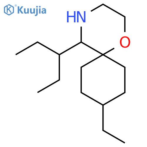 9-ethyl-5-(pentan-3-yl)-1-oxa-4-azaspiro5.5undecane structure