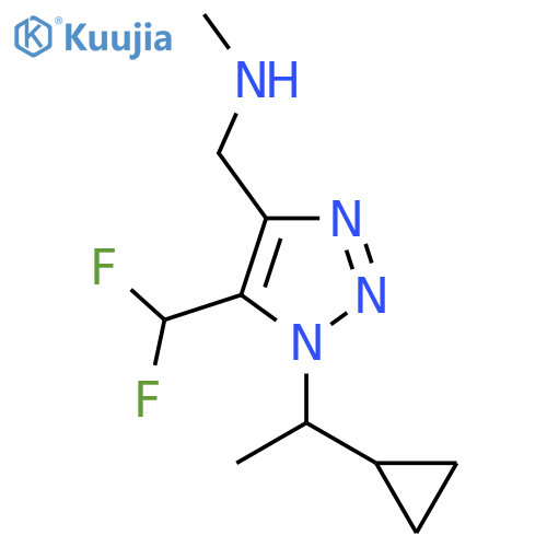 {1-(1-cyclopropylethyl)-5-(difluoromethyl)-1H-1,2,3-triazol-4-ylmethyl}(methyl)amine structure