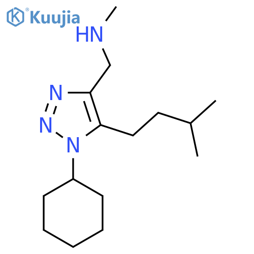 {1-cyclohexyl-5-(3-methylbutyl)-1H-1,2,3-triazol-4-ylmethyl}(methyl)amine structure