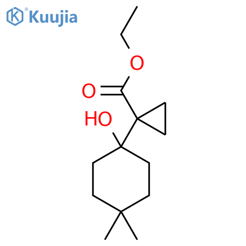 ethyl 1-(1-hydroxy-4,4-dimethylcyclohexyl)cyclopropane-1-carboxylate structure