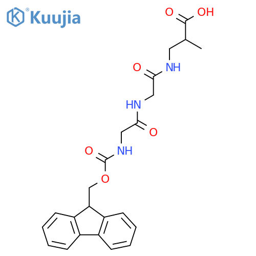 3-{2-2-({(9H-fluoren-9-yl)methoxycarbonyl}amino)acetamidoacetamido}-2-methylpropanoic acid structure