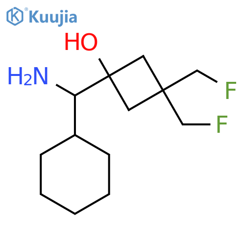 1-amino(cyclohexyl)methyl-3,3-bis(fluoromethyl)cyclobutan-1-ol structure