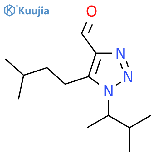 1-(3-methylbutan-2-yl)-5-(3-methylbutyl)-1H-1,2,3-triazole-4-carbaldehyde structure